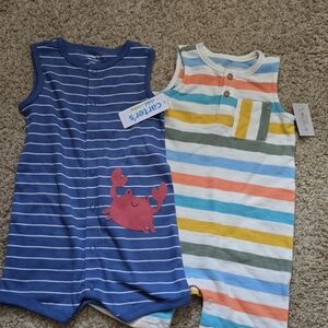 Carter's Striped Baby Rompers Set